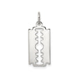 Sterling Silver Razor Blade Pendant, Edgy Punk Grunge Style for Men and Unisex