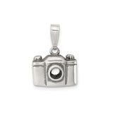 Sterling Silver Camera Pendant with Detailed Photography Design for Women or Unisex