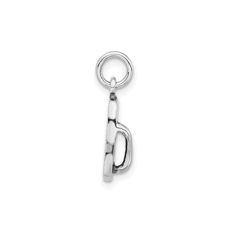 Sterling Silver Flip Flop Sandal Pendant, Detailed Beach Design, Ocean Style Jewelry