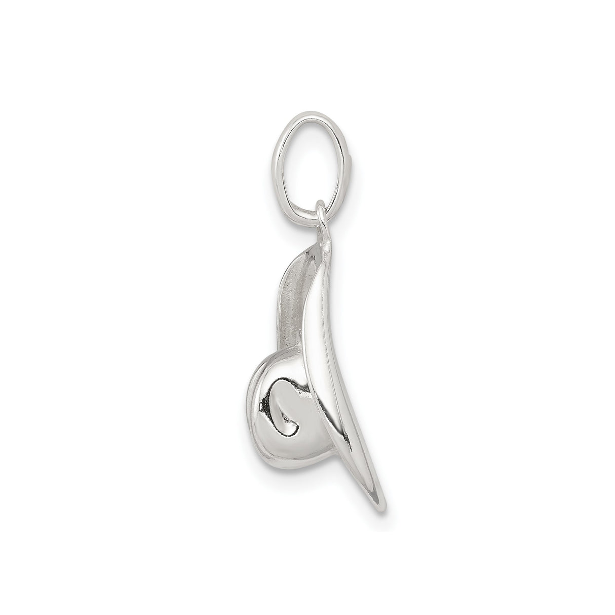 Sterling Silver Cowboy Hat Pendant, Western Style Charm for Men or Women