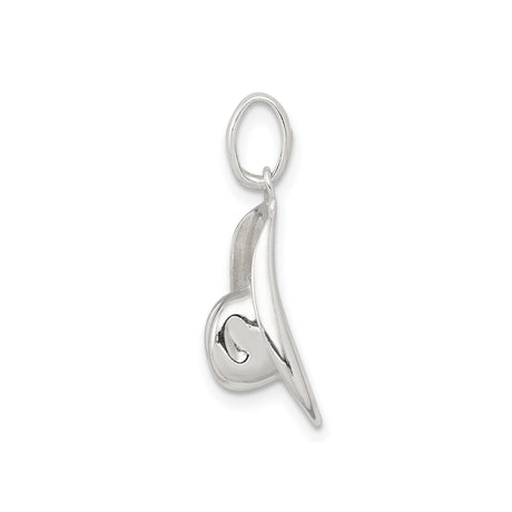 Sterling Silver Cowboy Hat Pendant, Western Style Charm for Men or Women