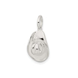 Sterling Silver Cowboy Hat Pendant, Western Style Charm for Men or Women