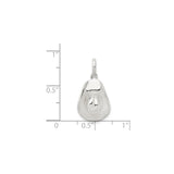 Sterling Silver Cowboy Hat Pendant, Western Style Charm for Men or Women