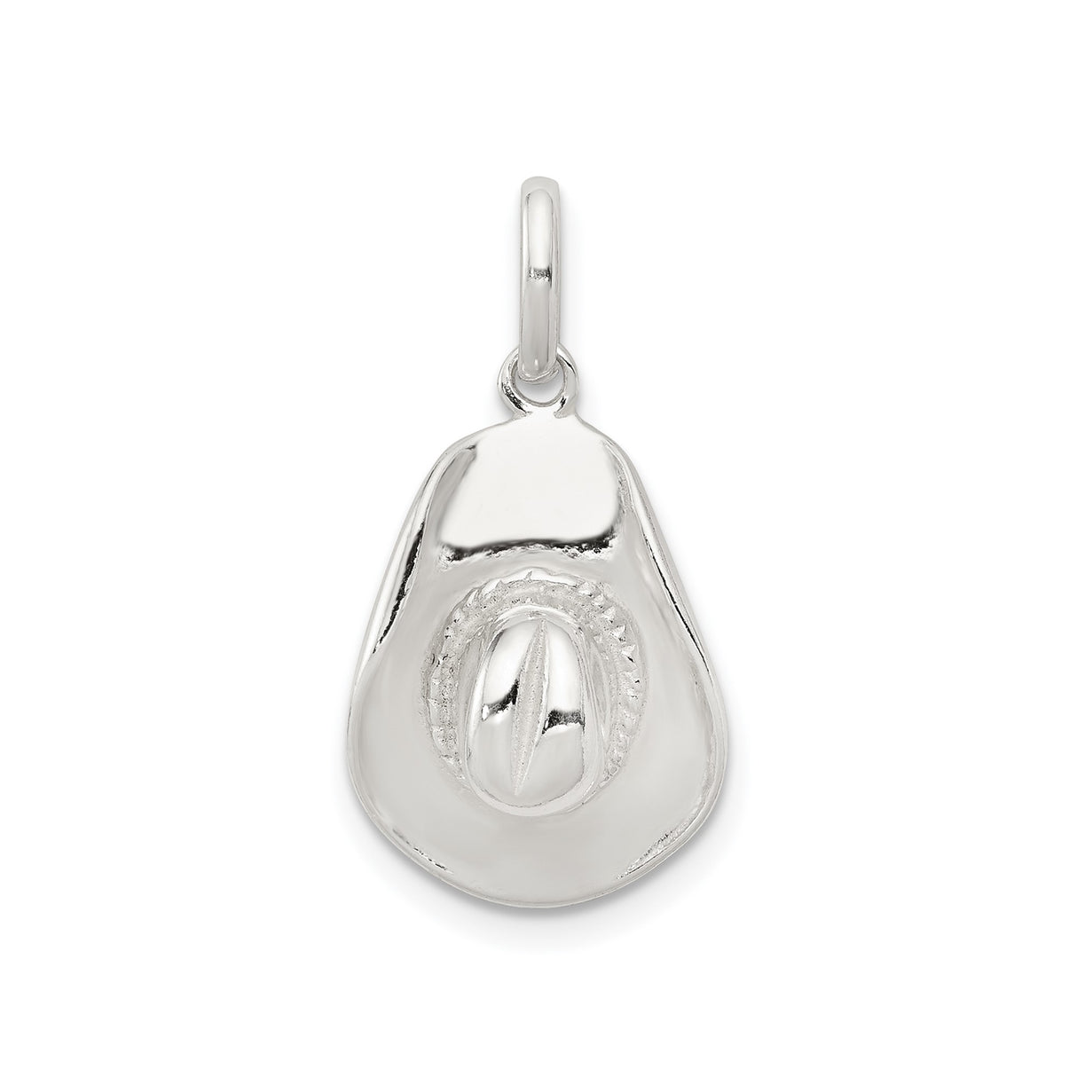 Sterling Silver Cowboy Hat Pendant, Western Style Charm for Men or Women