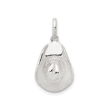 Sterling Silver Cowboy Hat Pendant, Western Style Charm for Men or Women