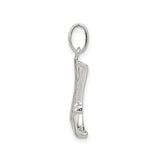 Sterling Silver Cowboy Boot Pendant, Western Style Rodeo Charm for Women or Unisex Wear