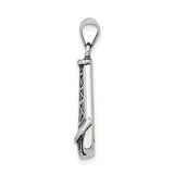 Sterling Silver Oil Derrick Pendant, Detailed Drilling Rig Charm, Industrial Energy Symbol