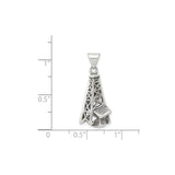 Sterling Silver Oil Derrick Pendant, Detailed Drilling Rig Charm, Industrial Energy Symbol