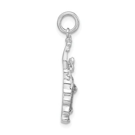Sterling Silver Statue of Liberty Pendant Charm, Patriotic New York Travel Souvenir