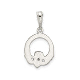 Sterling Silver Claddagh Pendant with Heart Crown and Hands Symbol, Celtic Love and Loyalty Jewelry