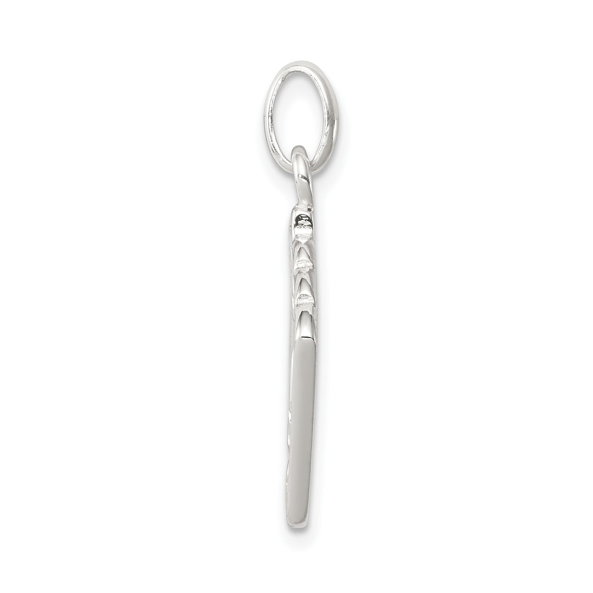 Sterling Silver Poker Hand Pendant with Royal Flush Spade Design, Unisex Casino Charm