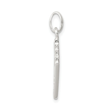 Sterling Silver Poker Hand Pendant with Royal Flush Spade Design, Unisex Casino Charm