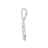 Sterling Silver Four Leaf Clover Pendant, Celtic Style Lucky Charm for Women and Unisex