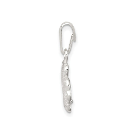 Sterling Silver Four Leaf Clover Pendant, Celtic Style Lucky Charm for Women and Unisex