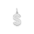 Sterling Silver Dollar Sign Pendant, Bold Money Symbol, Hip Hop Street Style Charm