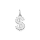 Sterling Silver Dollar Sign Pendant, Bold Money Symbol, Hip Hop Street Style Charm