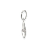 Sterling Silver Star Charm Pendant with Polished Five-Point Star Design, Symbol of Guidance and Hope