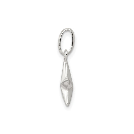 Sterling Silver Star Charm Pendant with Polished Five-Point Star Design, Symbol of Guidance and Hope