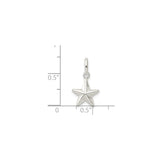 Sterling Silver Star Charm Pendant with Polished Five-Point Star Design, Symbol of Guidance and Hope