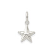Sterling Silver Star Charm Pendant with Polished Five-Point Star Design, Symbol of Guidance and Hope
