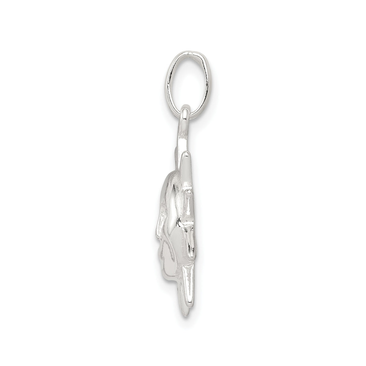 Sterling Silver Sun Face Pendant with Smiling Expression, Boho Celestial Charm
