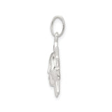 Sterling Silver Sun Face Pendant with Smiling Expression, Boho Celestial Charm