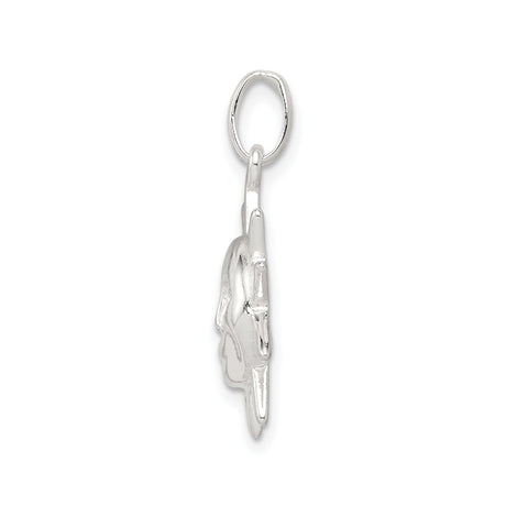 Sterling Silver Sun Face Pendant with Smiling Expression, Boho Celestial Charm
