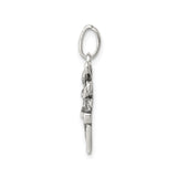 Sterling Silver Fairy Pendant with Detailed Winged Design, Elven Fantasy Jewelry for Women