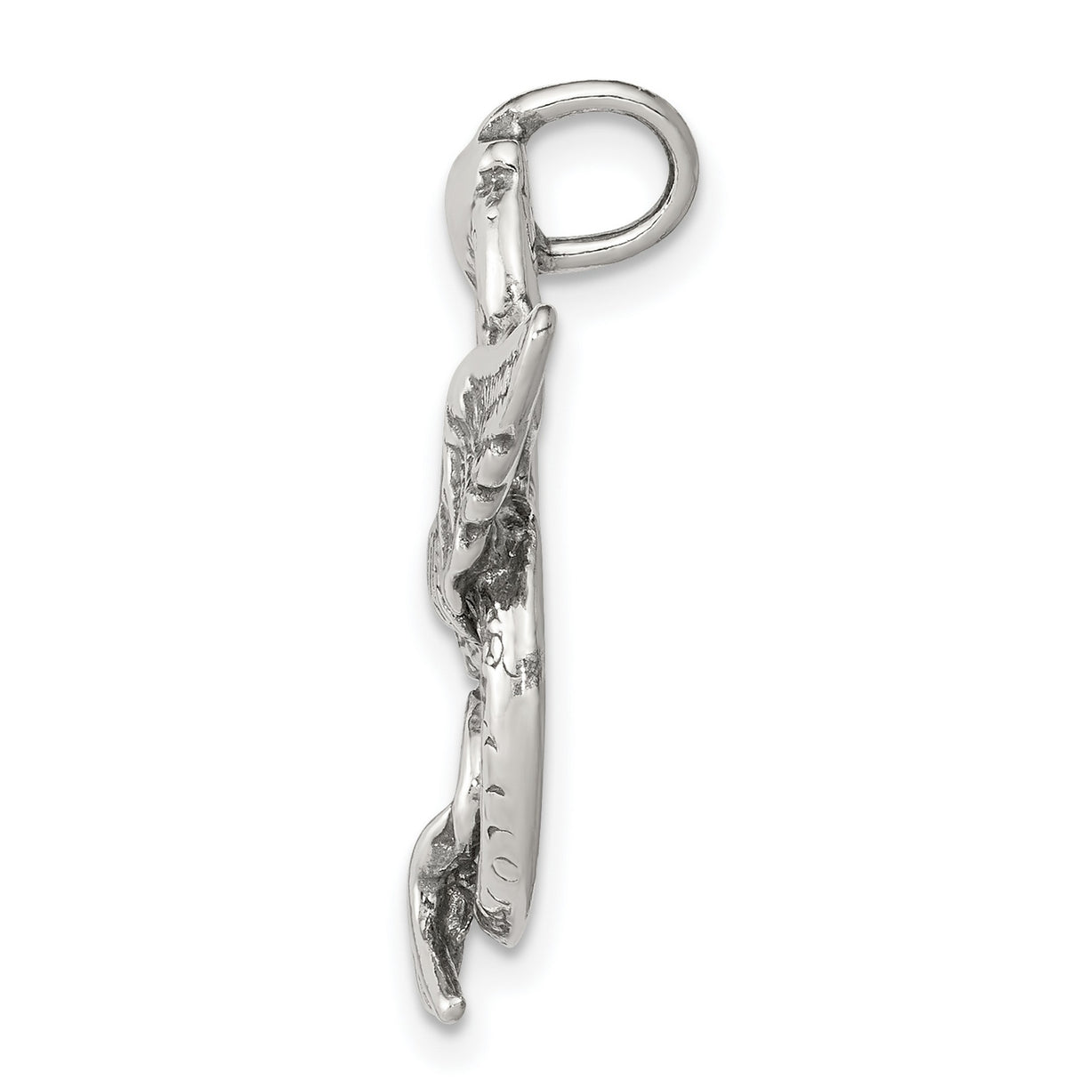 Antiqued Dragon Charm Pendant in Real 925 Sterling Silver