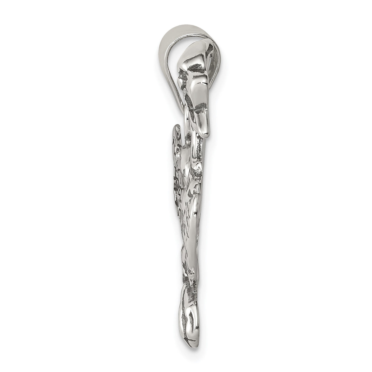 Sterling Silver Dragon Pendant with Winged Medieval Fantasy Design for Men or Unisex Wear