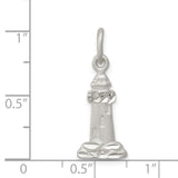 Solid Lighthouse Charm Pendant in Real 925 Sterling Silver