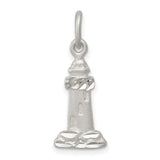 Solid Lighthouse Charm Pendant in Real 925 Sterling Silver