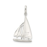 Sterling Silver Sailboat Pendant with Cutout Yacht Design, Nautical Theme for Women or Unisex