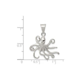 Sterling Silver Octopus Pendant with Detailed Sea Creature Design for Women or Unisex Wear