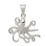 Sterling Silver Octopus Pendant with Detailed Sea Creature Design for Women or Unisex Wear