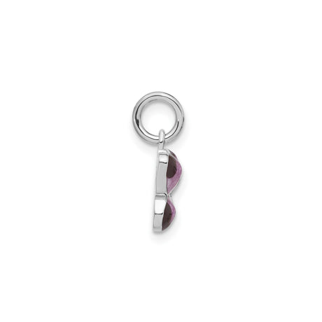 Sterling Silver Butterfly Pendant with Pink and Purple Enamel Wings, Whimsical Nature Jewelry