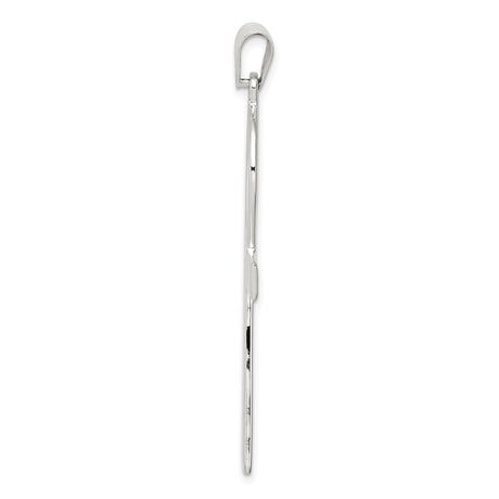 Sterling Silver Cross Pendant with Polished Ankh Design, Unisex Cultural Jewelry