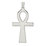 Polished Ankh Cross Charm Pendant in Real 925 Sterling Silver
