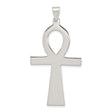 Polished Ankh Cross Charm Pendant in Real 925 Sterling Silver