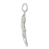 Sterling Silver Gecko Lizard Pendant Charm, Textured Reptile Jewelry, Adaptability and Transformation Theme