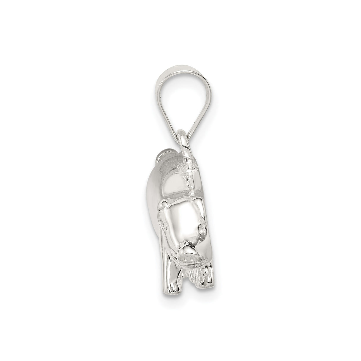 Sterling Silver Pig Pendant, 3D Animal Charm Symbolizing Prosperity and Chinese Zodiac Boar