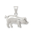 Sterling Silver Pig Pendant, 3D Animal Charm Symbolizing Prosperity and Chinese Zodiac Boar