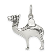 Sterling Silver Camel Pendant with Saddle Detail, Tribal Desert Animal Charm for Necklace or Bracelet