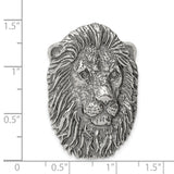 Mens Leo for Necklace Chain Lion Zodiac Sign Antique Finish Hidden Bale Charm Pendant in Real 925 Sterling Silver