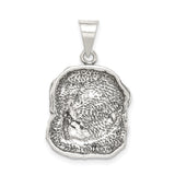 Sterling Silver Dog Head Pendant with Labrador Retriever Design, Unisex Pet Memorial Jewelry