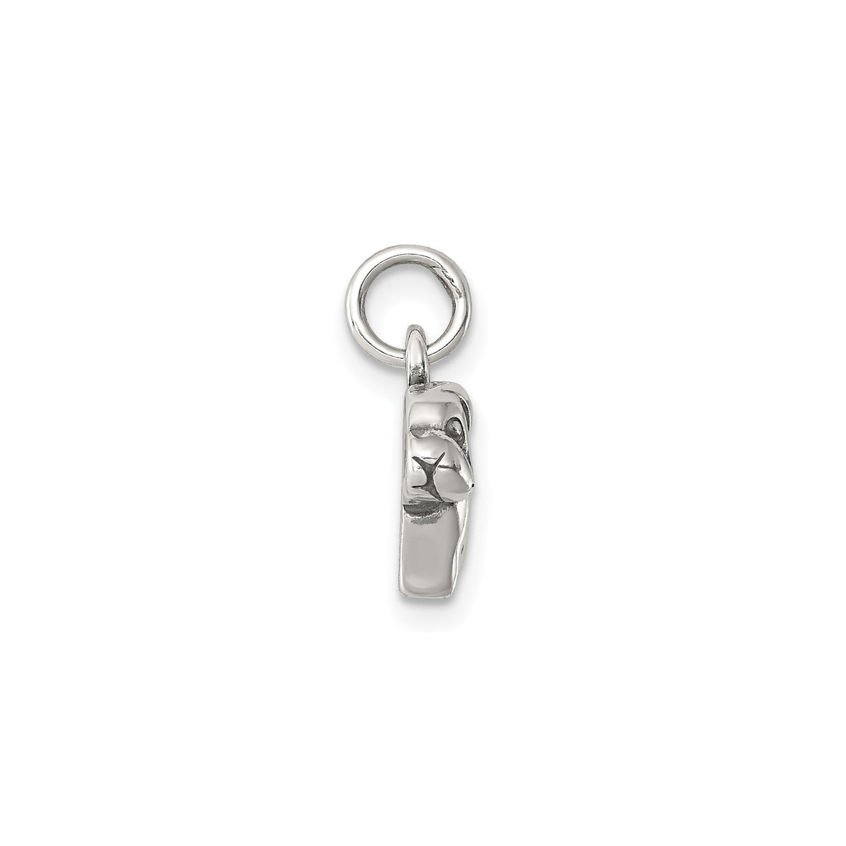Sterling Silver Dog Pendant Charm, Realistic Bulldog Standing Figure, Pet Memorial Jewelry