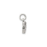 Sterling Silver Dog Pendant Charm, Realistic Bulldog Standing Figure, Pet Memorial Jewelry