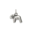 Sterling Silver Dog Pendant Charm, Realistic Bulldog Standing Figure, Pet Memorial Jewelry