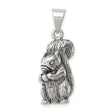 Sterling Silver Squirrel Pendant with Detailed Woodland Animal Design for Women or Unisex