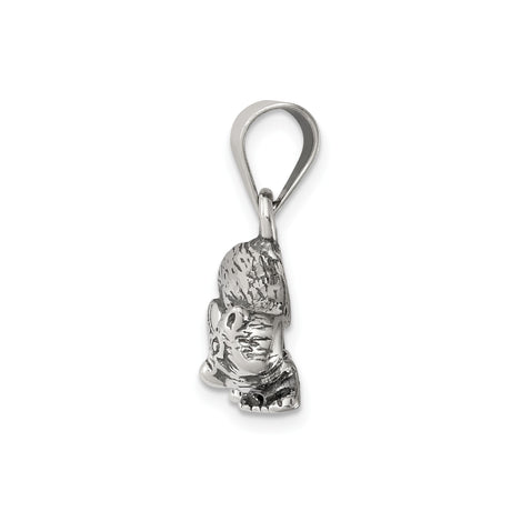 Sterling Silver Raccoon Pendant, Woodland Animal Totem Jewelry, Forest Creature Design for Women